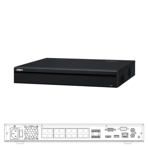 DHI-NVR4216-4KS2 Grabador NVR Canales IP16