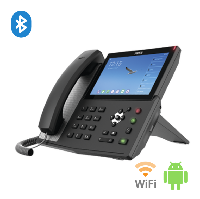 Fanvil X7A Teléfono IP Empresarial | 20 lineas SIP | pantalla táctil | Bluetooth integrado | diadema | PoE y hasta 127 botones DSS con doble puerto Gi